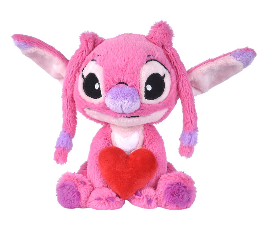  peluche angel avec coeur rose rouge 25 cm 